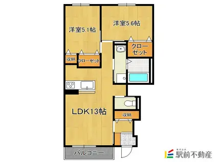 PADURE REGE(2LDK/1階)の間取り写真