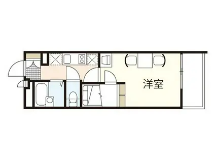 レオパレスARCADIA A(1K/4階)の間取り写真