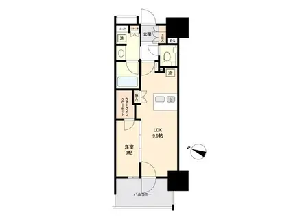 プラウド八幡山(1LDK/4階)の間取り写真