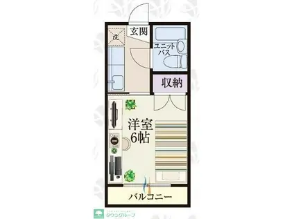 BCASA深谷IIIRE-BORN(1K/3階)の間取り写真