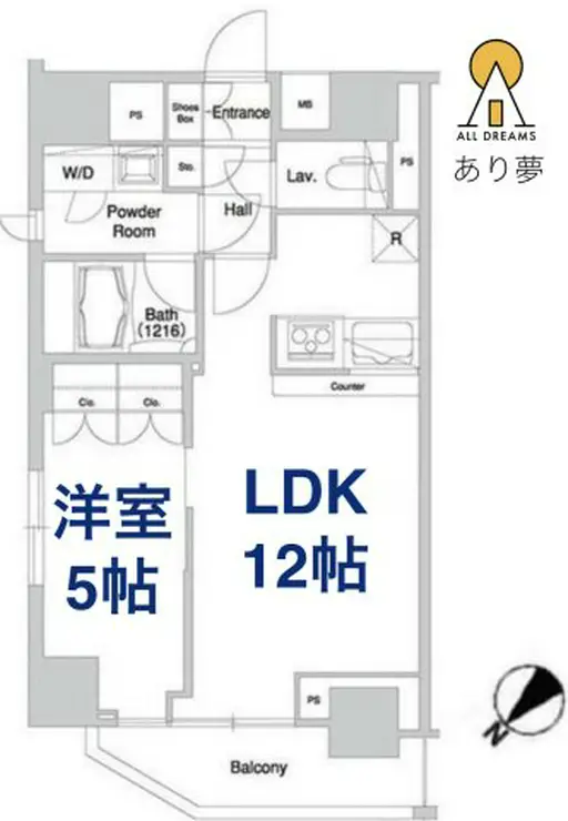 グラマシー横濱関内 8階階 間取り