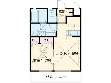 RENACE陣原(1LDK/1階)の間取り写真