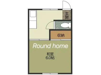 やよい荘(1K/2階)の間取り写真