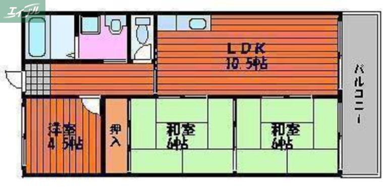 サンシャイン今(3LDK/2階)の間取り写真
