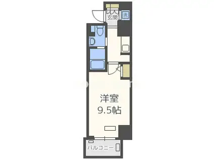 エスライズ北堀江(1K/6階)の間取り写真