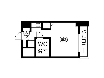 猪名寺パークマンションI(ワンルーム/7階)の間取り写真