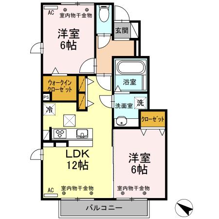 NEW コーポヒロ(2LDK/1階)の間取り写真