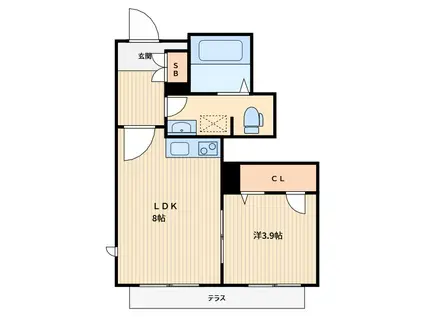 KOOKABURRA(1LDK/1階)の間取り写真