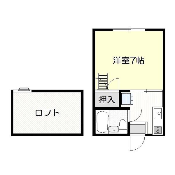 グリーンハイツ森林公園(1K/1階)の間取り写真