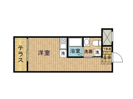 レイアス氷川町(ワンルーム/1階)の間取り写真