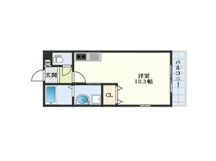 BELLAGIO(ワンルーム/4階)の間取り写真