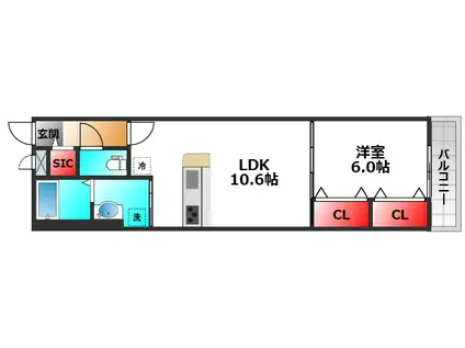 PRECIOUS HANA(1LDK/1階)の間取り写真