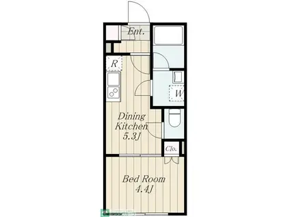 中野区南台2丁目計画(1DK/4階)の間取り写真