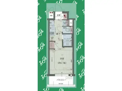 プレサンスSAKAE白川公園II(1K/11階)の間取り写真