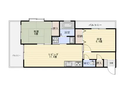 ARROWS(2LDK/3階)の間取り写真