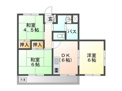 メゾン・ティーエム(3DK/2階)の間取り写真