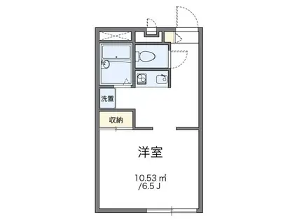 レオパレス野溝(1K/1階)の間取り写真