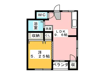 ユニバース・7(1LDK/3階)の間取り写真