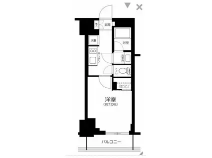 ピアース赤坂(1K/6階)の間取り写真