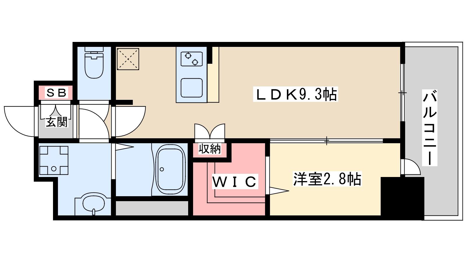 セレニテ新大阪プリエ(1LDK/10階)の間取り写真