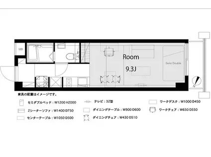 ホーユウパレス板橋仲宿(ワンルーム/5階)の間取り写真