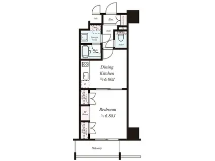 スパシエ・エル新横浜(1DK/7階)の間取り写真