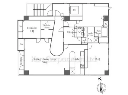 TAKANAWA KAISEI II(2SLDK/5階)の間取り写真