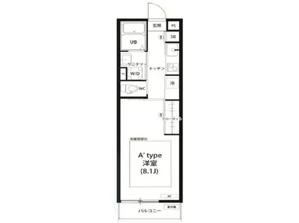 ADハウス(1K/2階)の間取り写真