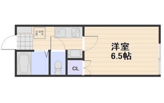 コーポ東山(1K/2階)の間取り写真