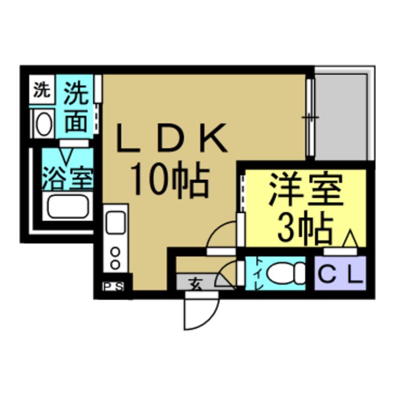 JACK ODAKAVII(1LDK/1階)の間取り写真