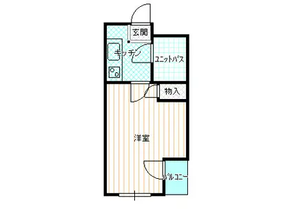 プラスコート熊谷(1K/2階)の間取り写真