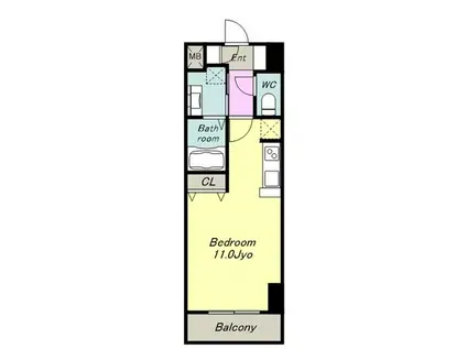 フローラ草平(ワンルーム/5階)の間取り写真