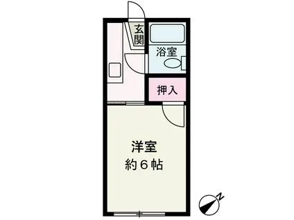 コーポラスプレザント(1K/2階)の間取り写真