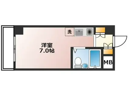 REGALHOUSEV(ワンルーム/3階)の間取り写真