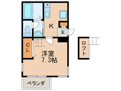 アマラントローザ(1K/3階)の間取り写真