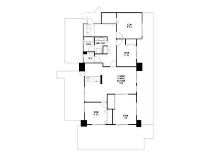 ネオハイツ東刈谷壱番館(4LDK/6階)の間取り写真