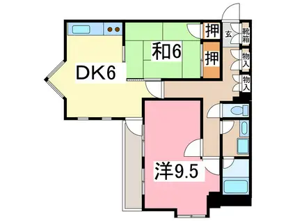 時の村21号館(2DK/3階)の間取り写真