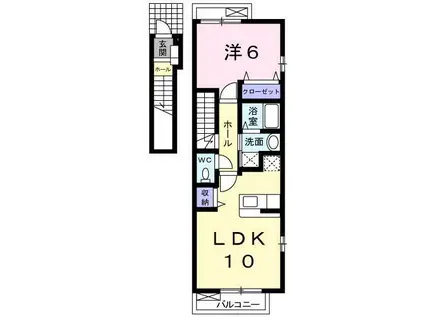 タピオラ(1LDK/2階)の間取り写真