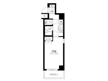 クレアシオン南大塚(1K/4階)の間取り写真