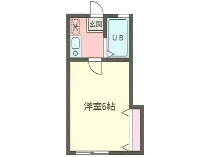 アーバンライフ本町(1K/2階)の間取り写真