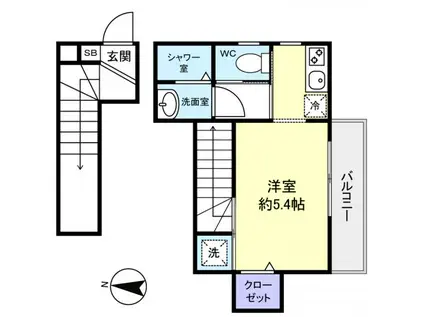 セピアコート寿II(ワンルーム/2階)の間取り写真
