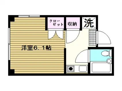 アミーア本太1丁目(1K/1階)の間取り写真