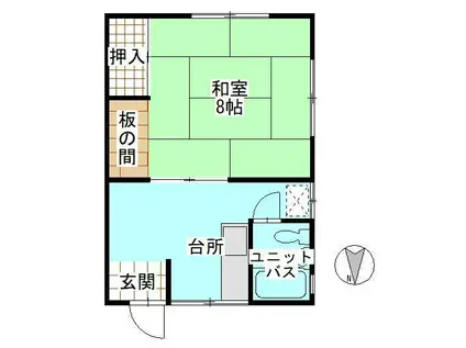 今野アパート(1K/2階)の間取り写真