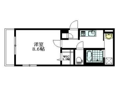 クレアージュ高円寺(1K/2階)の間取り写真