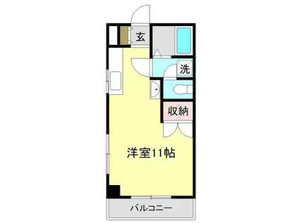 MS BEE(ワンルーム/2階)の間取り写真