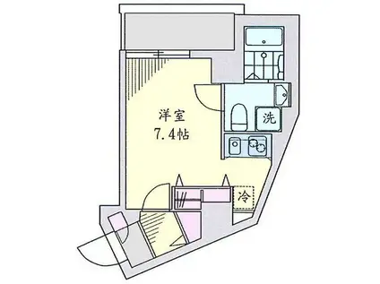 ゆう井土ヶ谷(ワンルーム/4階)の間取り写真