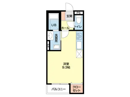 DMタウン(ワンルーム/1階)の間取り写真