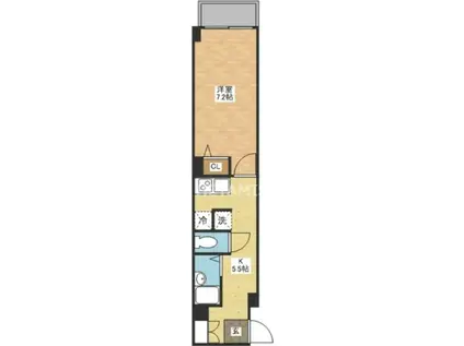 MODERN PALAZZO 眼鏡橋(1K/1階)の間取り写真