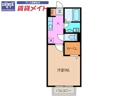 MARVELOUS(1K/2階)の間取り写真