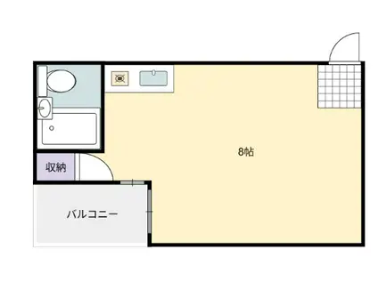 ぐりーんはいむ(ワンルーム/2階)の間取り写真